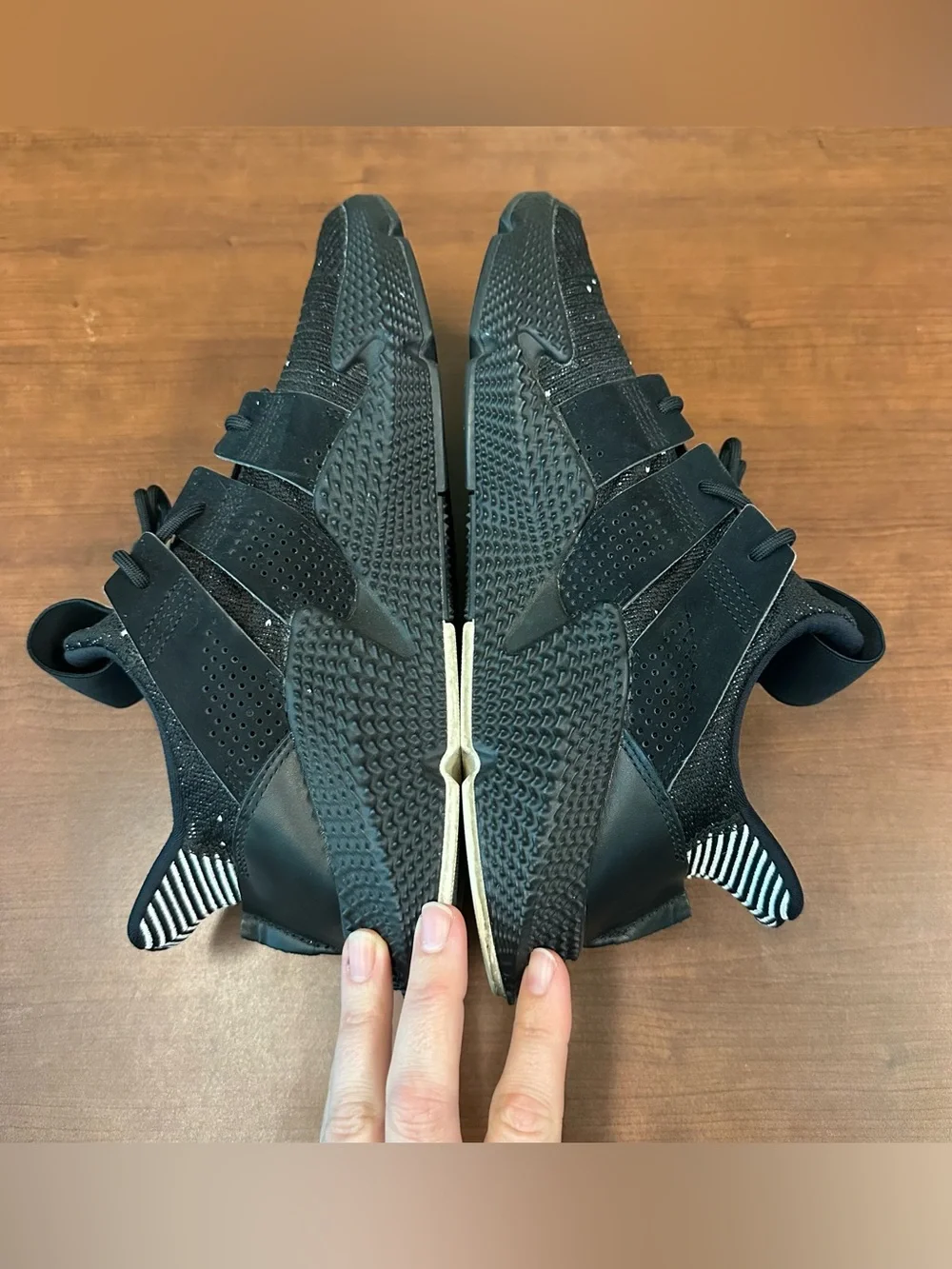 Adidas Prophere Sneakers Mens 9 Black Low Top Lace Up